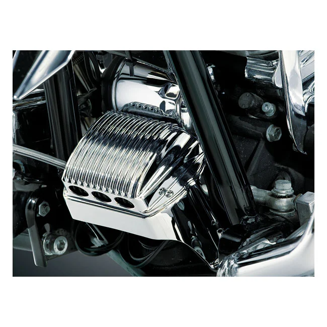 Kuryakyn Touring voltage regulator/rectifier cover. Chrome