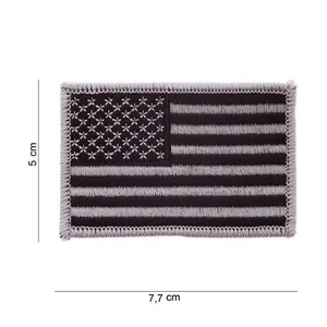 Army Surplus Patch flag USA silver