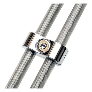 Motion Pro Motion Pro, throttle / idle cable clamp. Chrome, 7mm