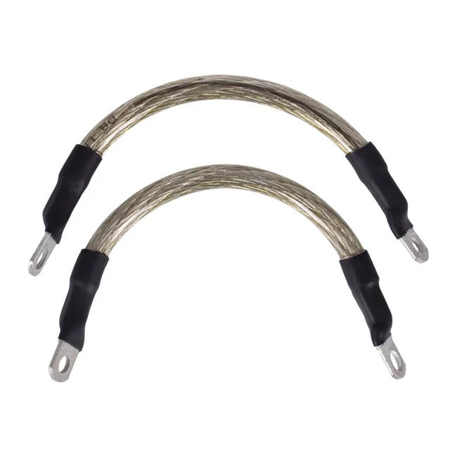 Namz Battery cable set. Clear. 7 inch (17.5cm)