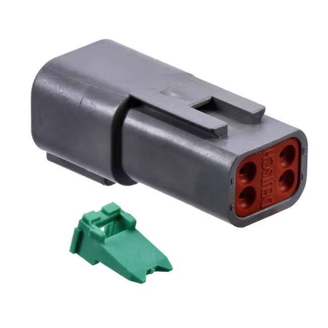 Namz Deutsch connectors. Gray, receptacle, 4-pins - 72124-94GY