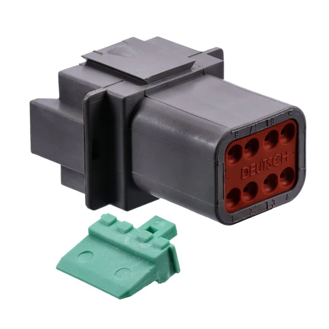 Namz Deutsch connectors. Gray, receptacle, 8-pins