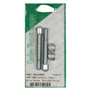 Gardner-Westcott Axle adjuster kit, polished chrome allen