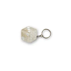 TrikTopz Triktopz Dice key chain clear glitter