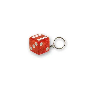 TrikTopz Triktopz Dice key chain red glitter