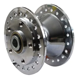 MCS Wheel hub front, chrome. Dual disc