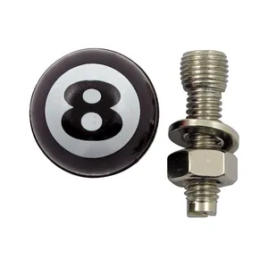 TrikTopz Trik Topz, Eight Ball license plate mounts. Black