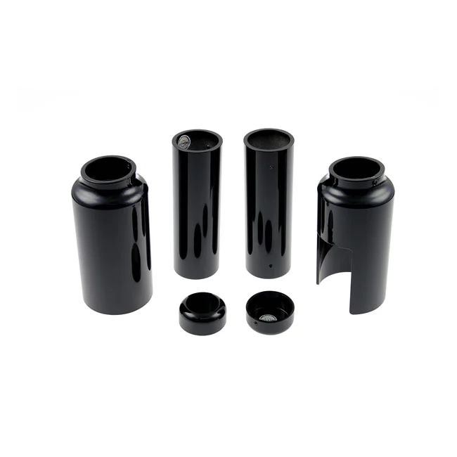 Cult-Werk 6-piece fork tube cover kit. Gloss black