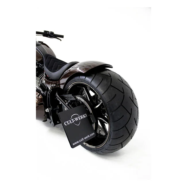 Cult-Werk Side mount license plate bracket, black. Germany