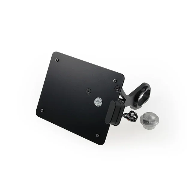 Cult-Werk Side mount license plate bracket, black. Austria