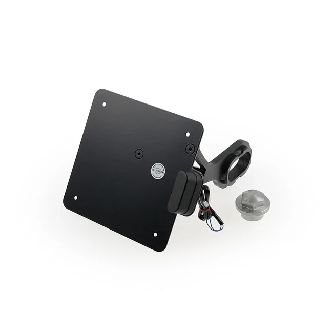 Cult-Werk Side mount license plate bracket, black. Italy