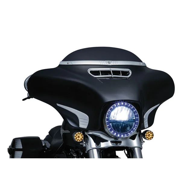 Kuryakyn Tri-line windshield trim. Chrome