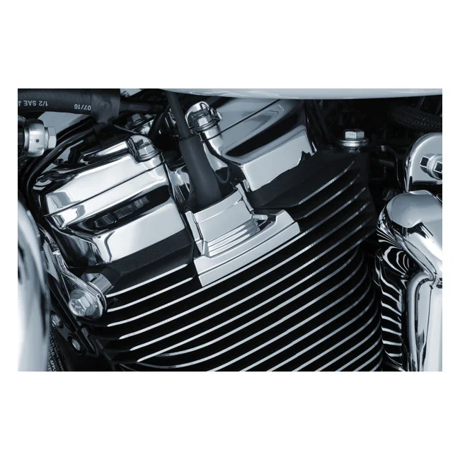 Kuryakyn Precision custom spark plug covers. Chrome