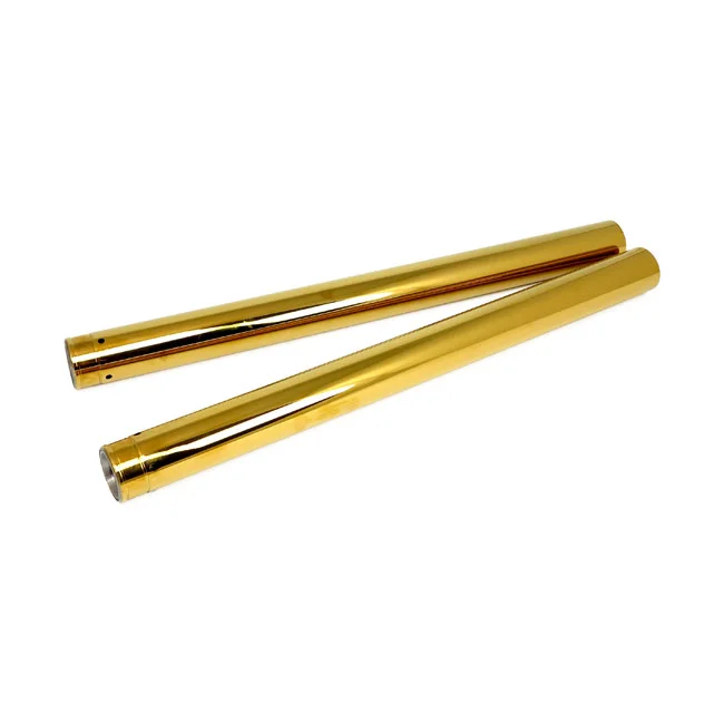 Custom Cycle Engineering CC Eng. 49mm fork tubes, TNC gold. 27-1/2" OAL - 46605-06