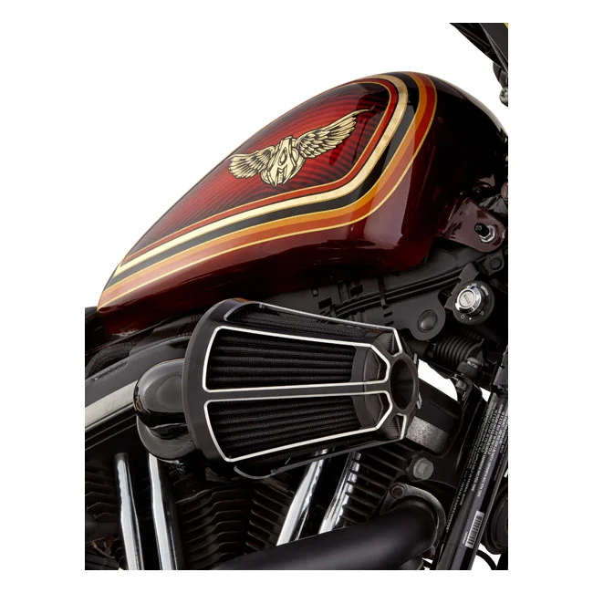 Arlen Ness Ness, 90° Monster Sucker air cleaner. Beveled