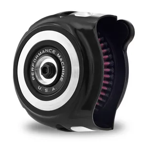Performance Machine PM, ''vintage'' air cleaner kit. Black CC