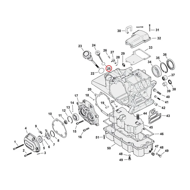Cometic O-ring, pushrod cover / dipstick / oil pump - 11132