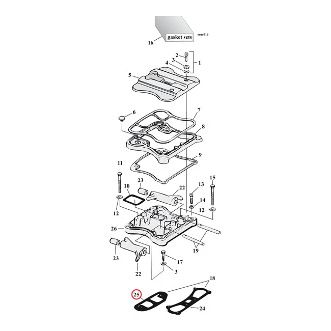 Cometic Right rocker cover gasket. SLS .020"