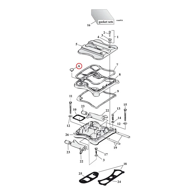 Cometic Rocker cover umbrella valve - 26856-89