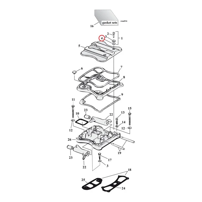Cometic Rocker box seals. Paper - 63858-49