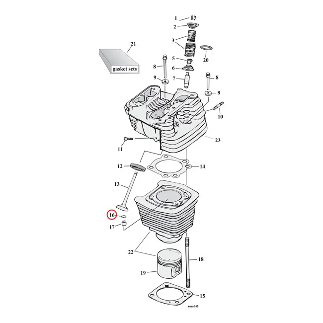 Cometic O-ring, cyl. head / oil pump body / crankcase - 26432-76A