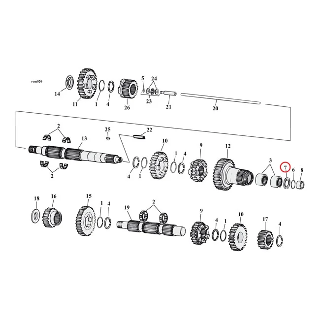Cometic Oil seal transmission maindrive gear. Metal OD - 12013A