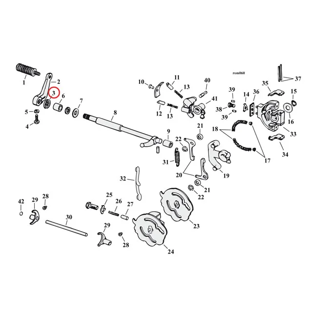 Cometic Oil seal, transm. shifter shaft / clutch release - 37101-84