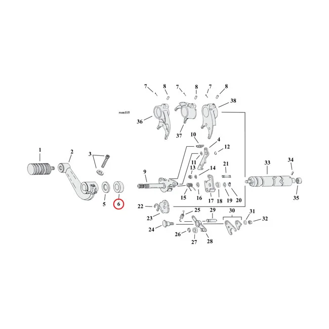Cometic Oil seal, transm. shifter shaft / clutch release - 37101-84