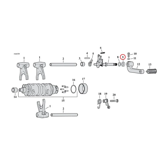 Cometic Oil seal, transm. shifter shaft / clutch release - 37101-84