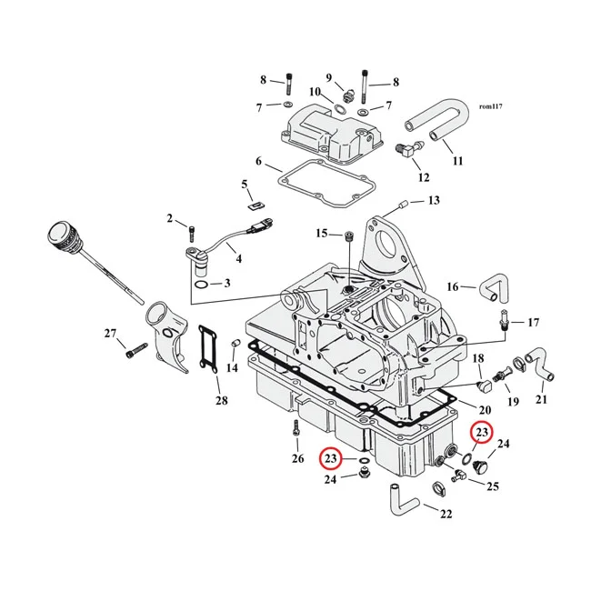 Cometic O-ring drain/dipstick & oil pump plugs - 11105