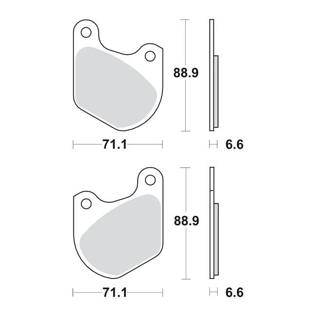 SBS Brake pads. Street Carbon Tech (organic) - 43395-80A