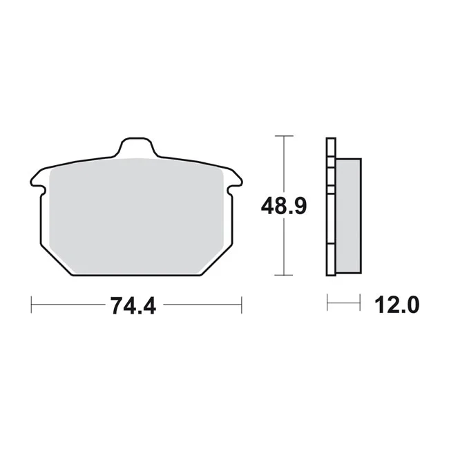 SBS Brake pads street carbon tech - 44209-82A