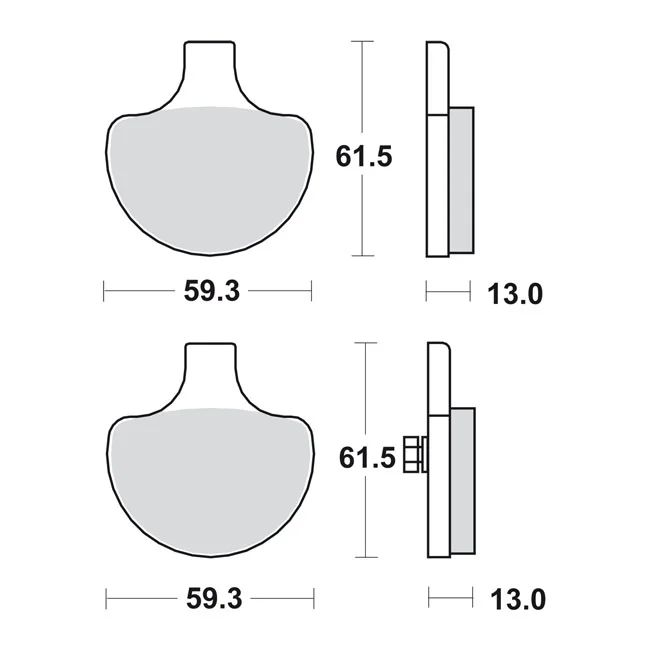 SBS Brake pads. Street Excel Sintered - 44063-83C