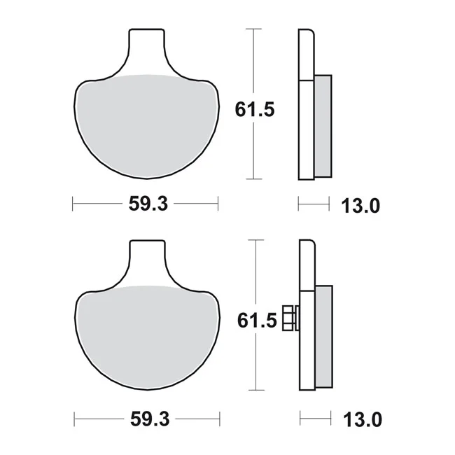 SBS Brake pads. Street Carbon Tech (organic) - 44063-83C