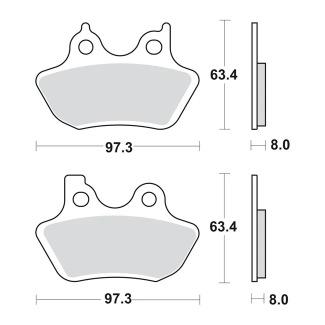 SBS Brake pads. Street Ceramic (organic) - 44082-00
