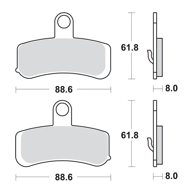 SBS Brake pads. Street Excel Sintered - 44082-08