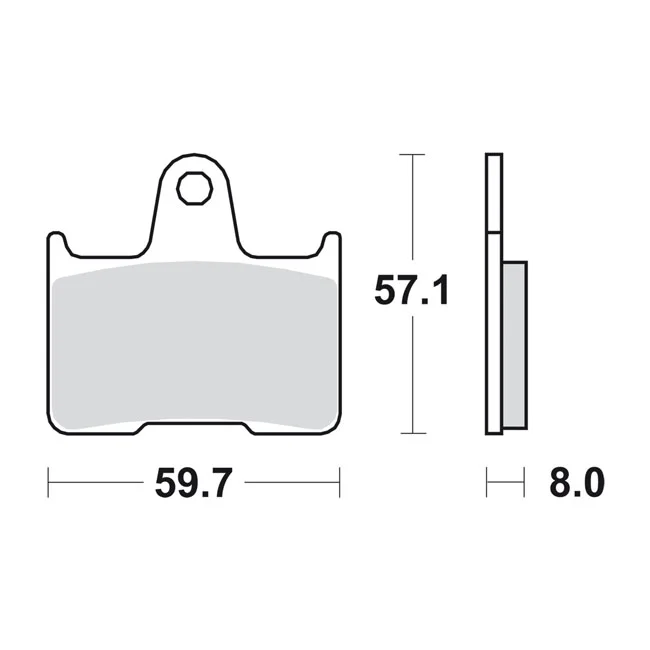 SBS Brake pads. Street Carbon Tech (organic) - 41300053