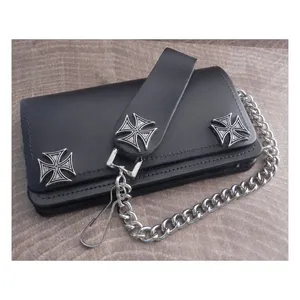 Amigaz Amigaz Black Leather Biker Chain Wallet