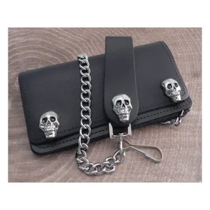 Amigaz Amigaz Black Leather Biker Chain Wallet