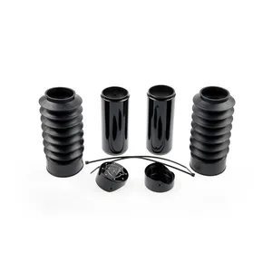 Cult-Werk Cult-Werk, 6-piece fork tube cover kit. Gloss black. Logo