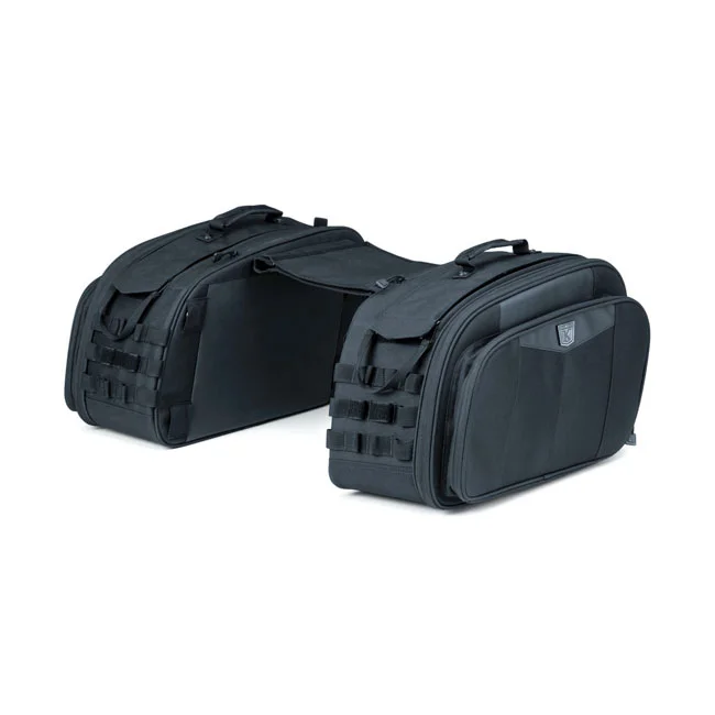 Kuryakyn Momentum outrider throw-over saddlebags. Black