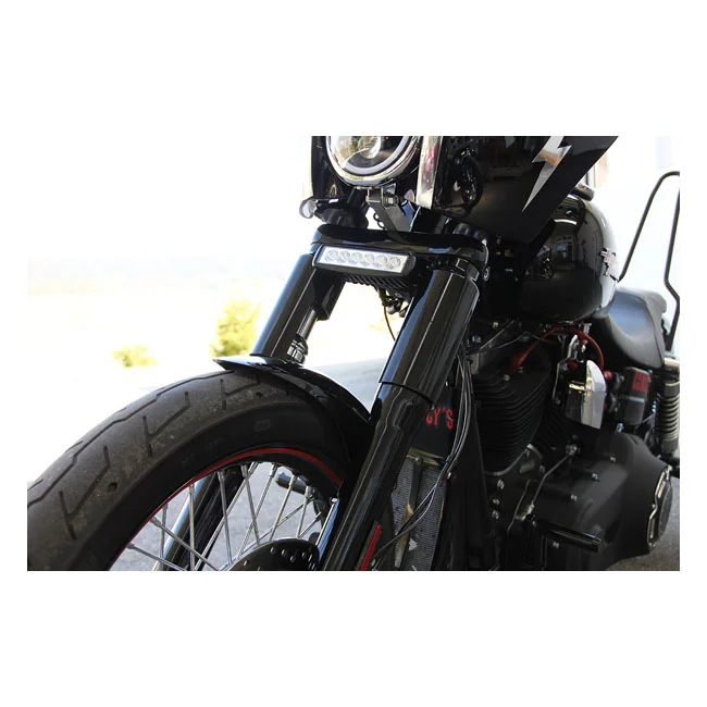 Cult-Werk 2-piece lower fork tube cover kit. Gloss black
