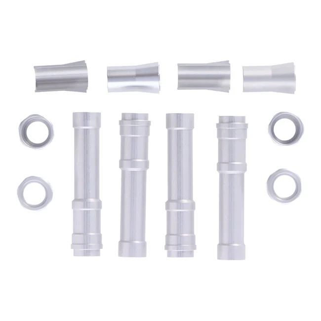Dippert Twin Cam aluminum pushrod cover set. Silver