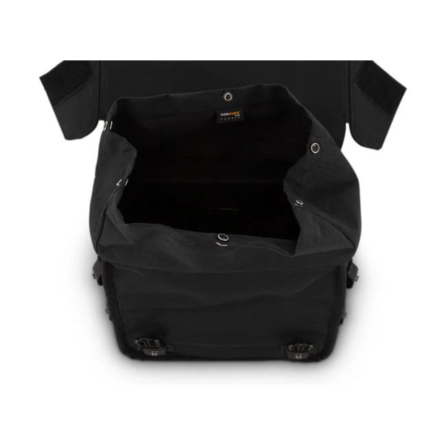 Burly Voyager throw-over saddlebags black