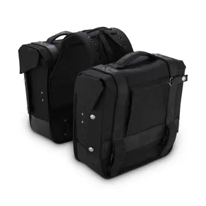 Burly Burly Voyager throw-over saddlebags black