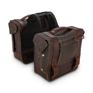 Burly Burly Voyager throwover saddlebags dark oak