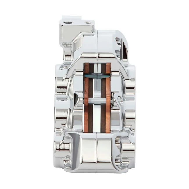 Arlen Ness Ness, 6 piston differential bore caliper front left