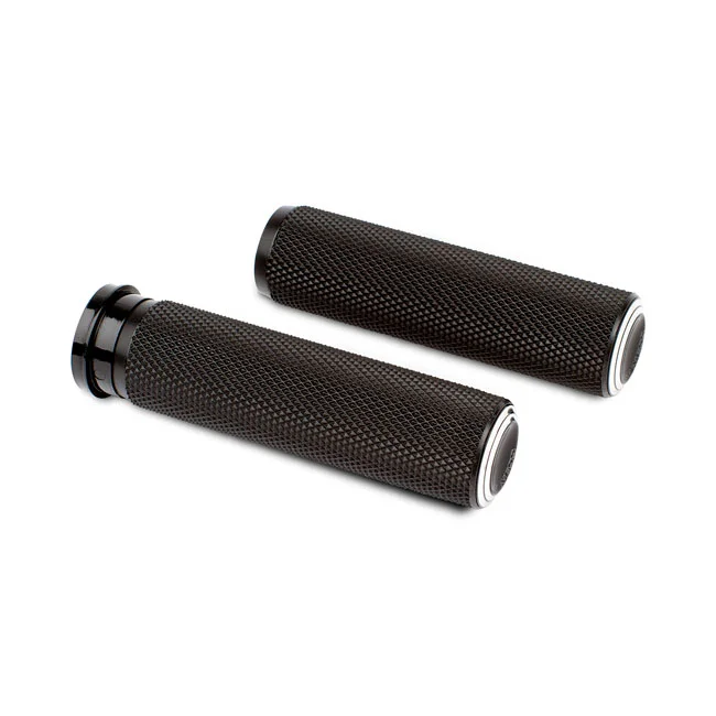 Arlen Ness GRIPS - DUAL RING - TBW - BLAC