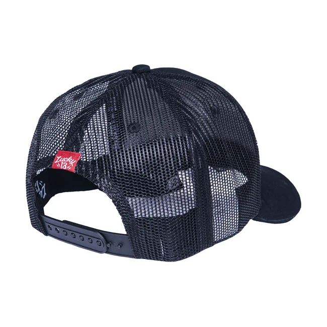 Lucky 13 13 Fast & Loud adj trucker cap black