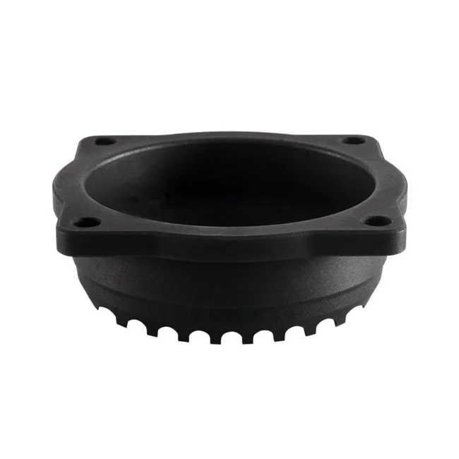 Motone CV carburetor top cover. Finned/Rippled. Black